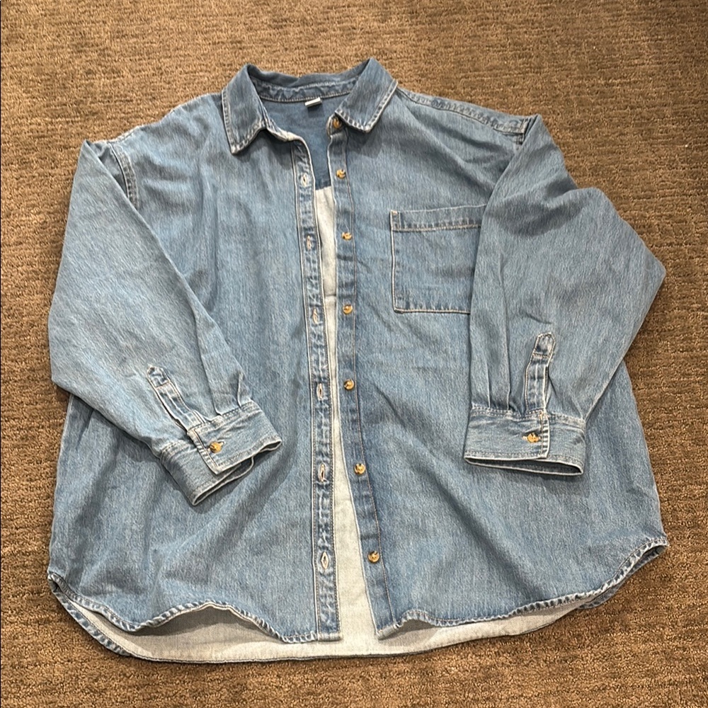 Casual Denim Button-Up only worn once